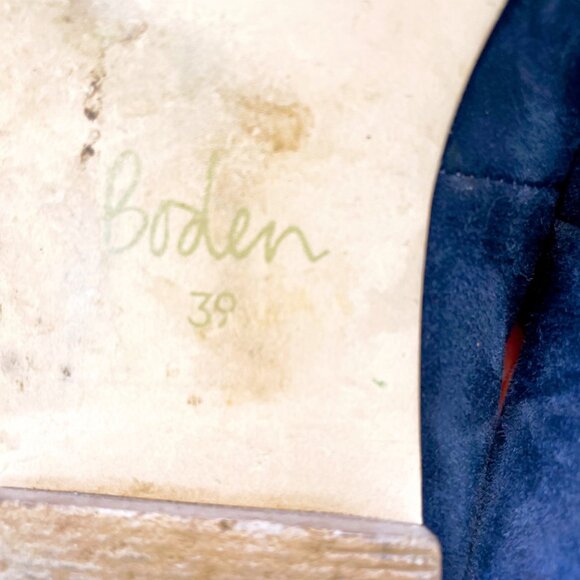 Boden Melody Fringe Loafers, Navy/Forest Suede, Size 8.5 (39) - Picture 8 of 9